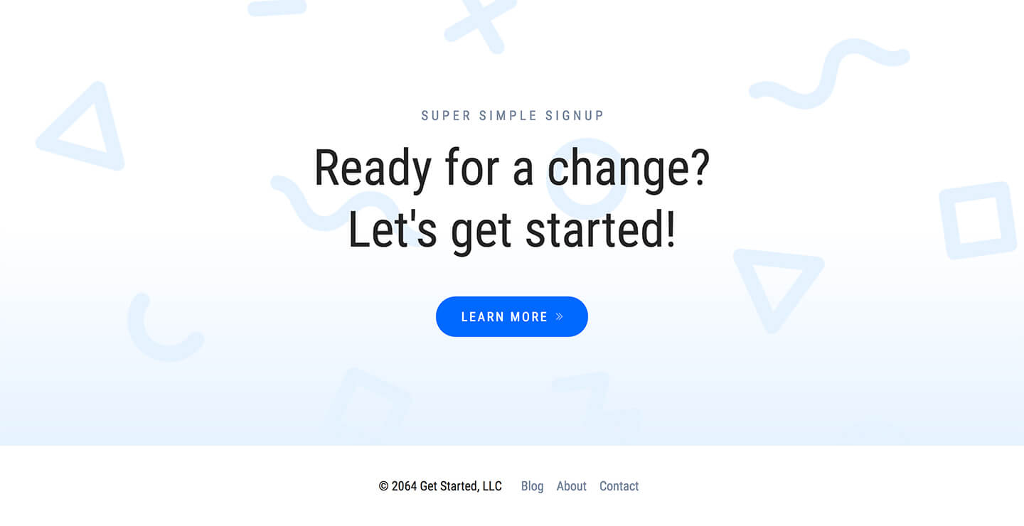 Get Started Pro Footer Screenshot