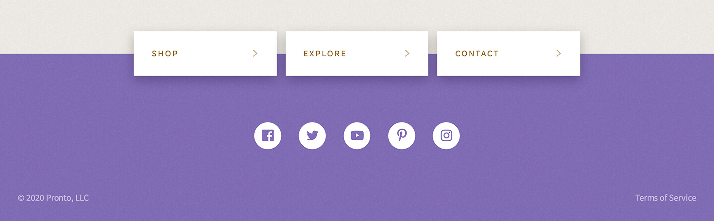 Pronto Pro Footer Screenshot